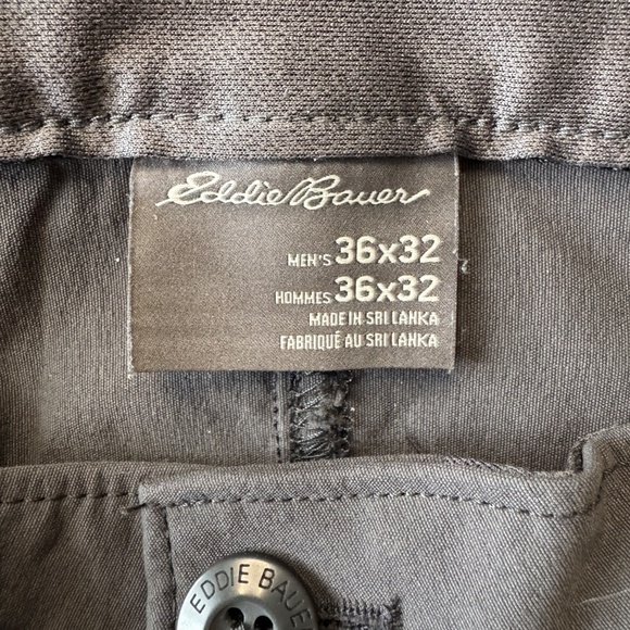 Eddie Bauer Men's 36x32 TECH Pants Outdoor Performance Lightweight Hiking Gray - Picture 2 of 15